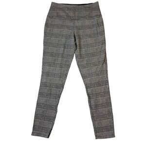 Natural Reflections Womens Glen Plaid Leggings Dress Pants Black White Small